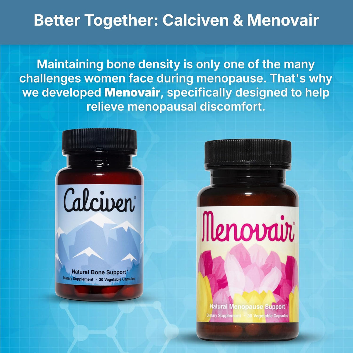 Calciven Natural Bone Support Supplement, Vegetarian, Gluten-Free 30 Count (Pack of 1)
