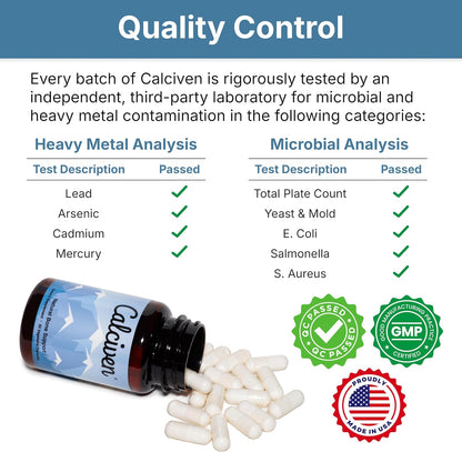 Calciven Natural Bone Support Supplement, Vegetarian, Gluten-Free 30 Count (Pack of 1)