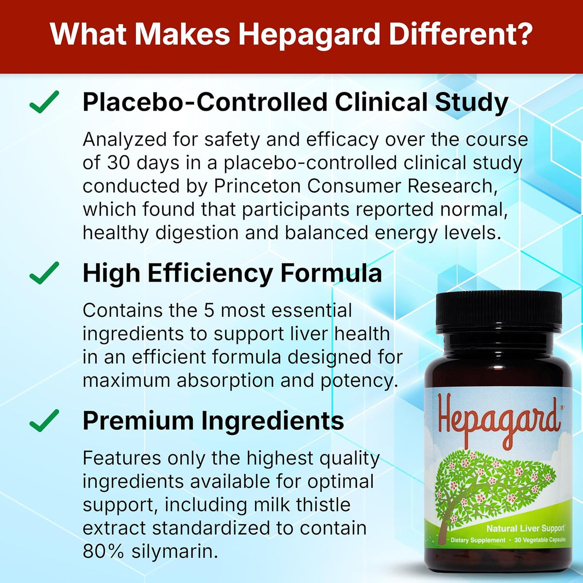Hepagard Natural Liver Support Supplement with NAC, Vegan, Gluten-Free 30 Count (Pack of 1)
